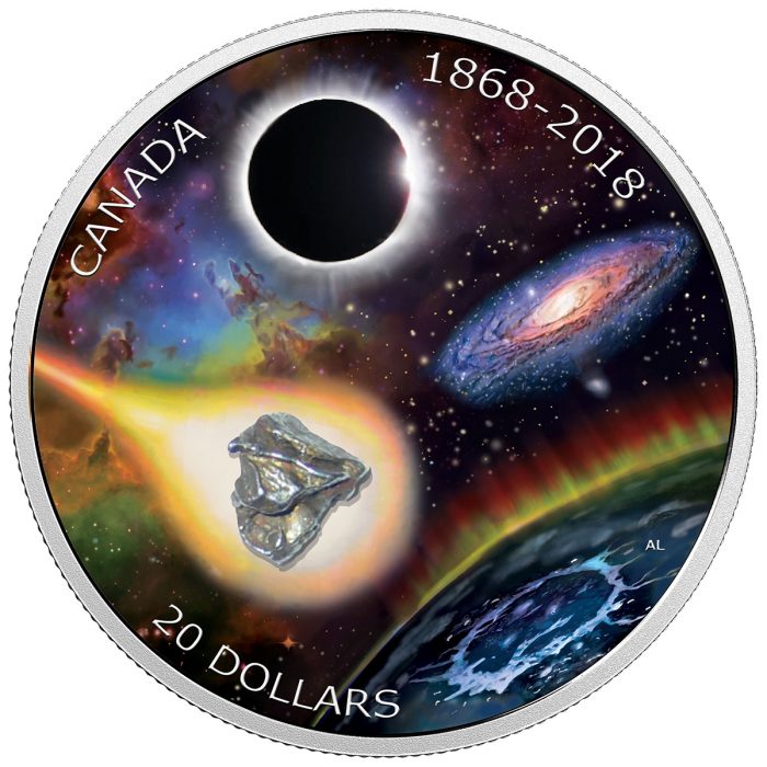 2018 $20 150th Anniversary of the Royal Astronomical Society of Canada - Pure Silver Coin 